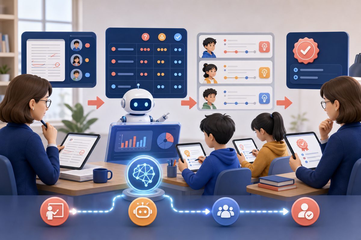 AI 教育智能反馈与教师复核流程