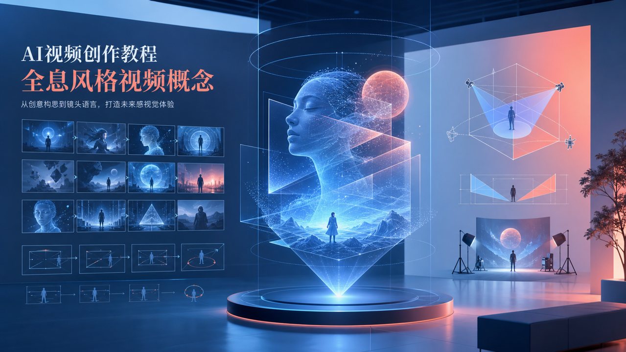 AI 全息视频空间层次示意图