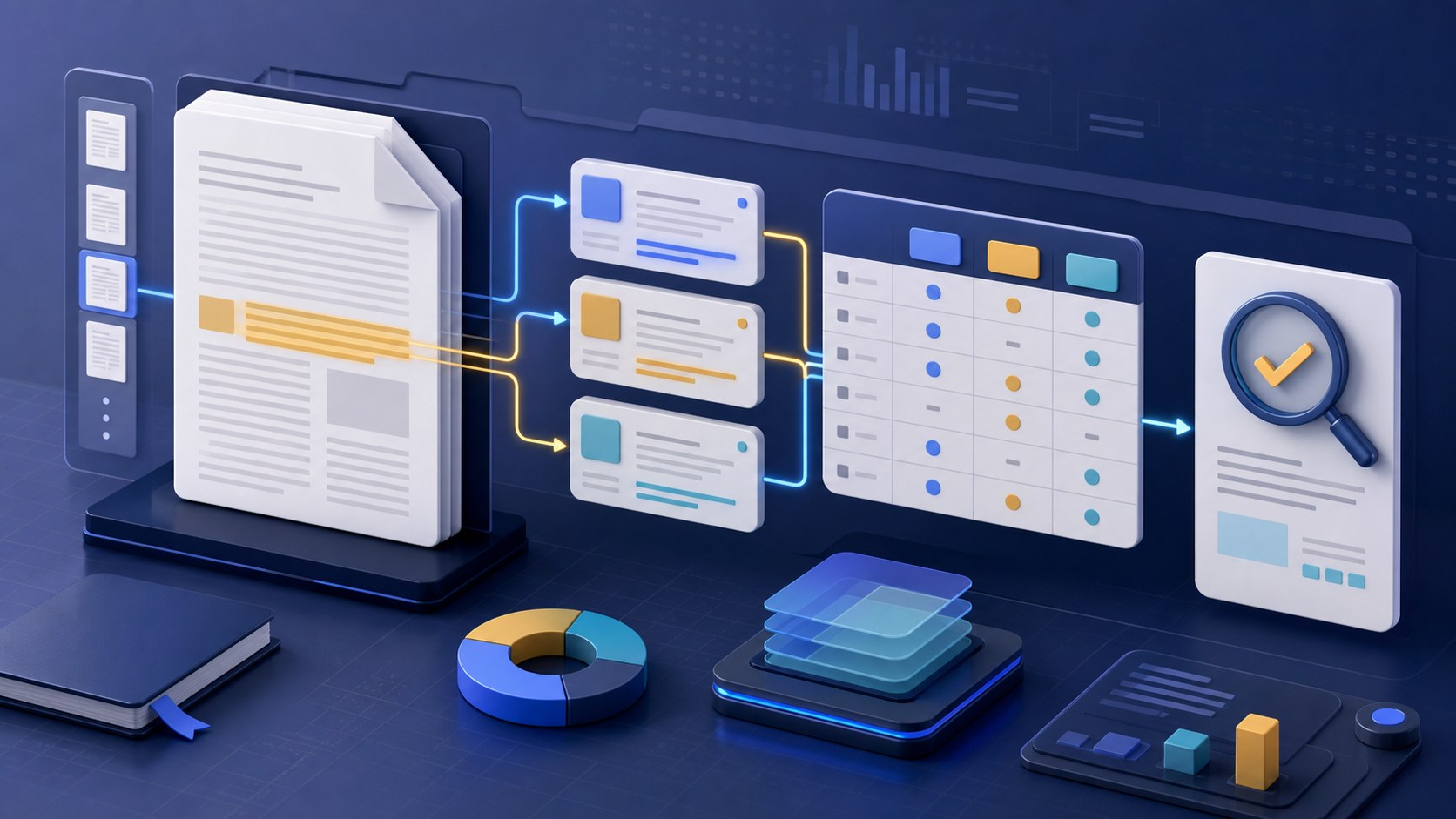 ChatGPT 阅读 PDF 的提取对照与核验流程示意图