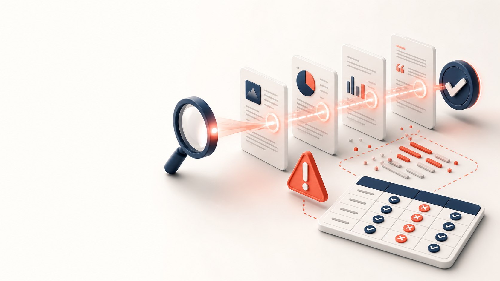 AI 搜索答案的证据链核验原创示意图