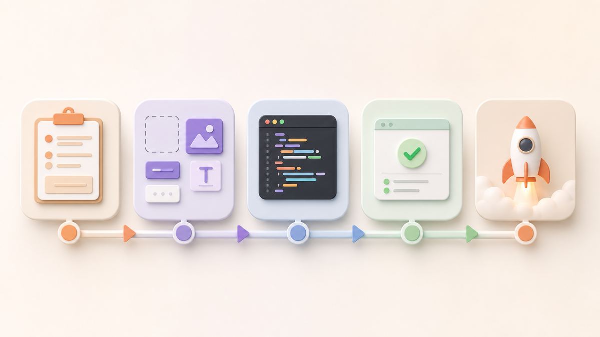 Claude网站开发流程示意图