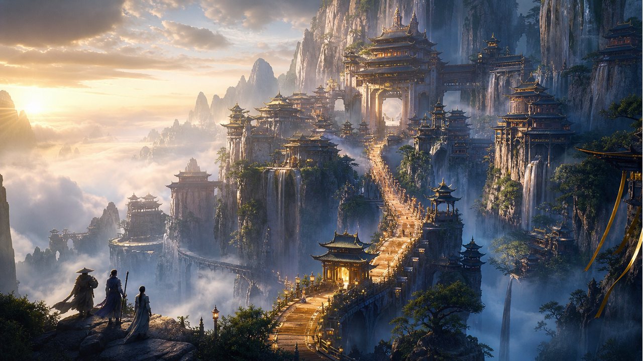 AI 玄幻场景提示词:先搭建世界规则,再扩展奇观