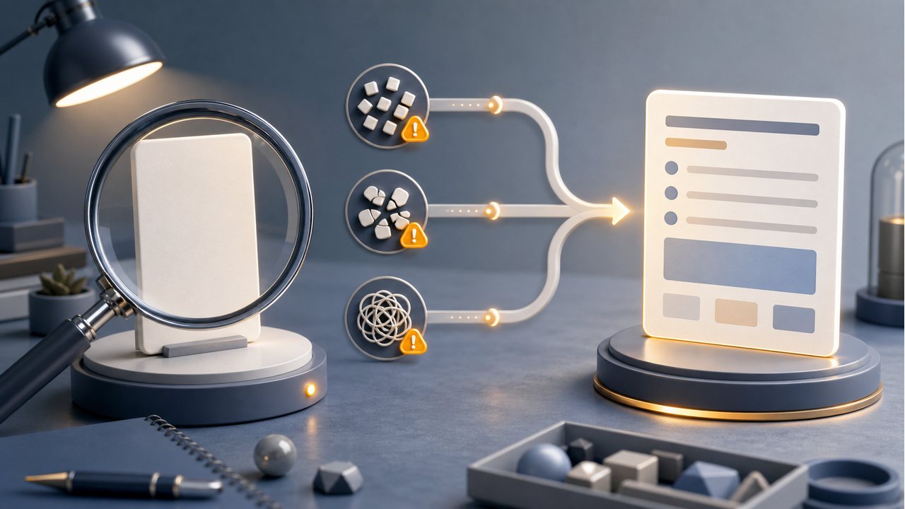 AI 提示词调试的错误定位示意图